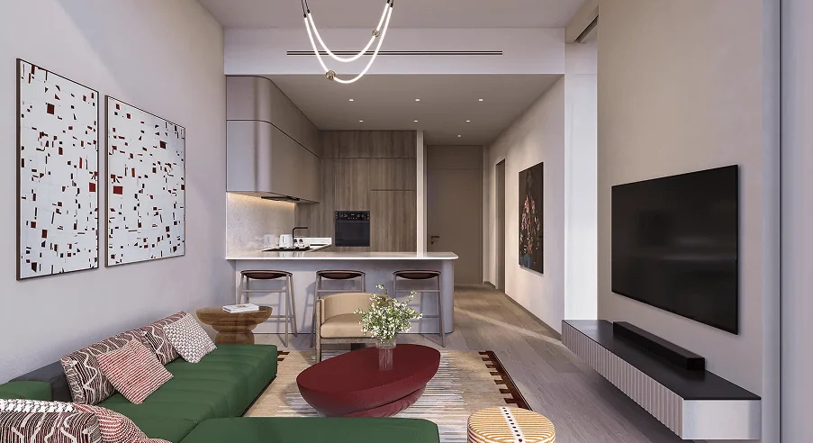 1-bedroom living room