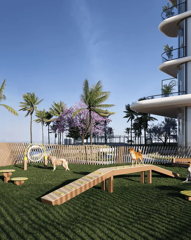 Landscaped pet zone