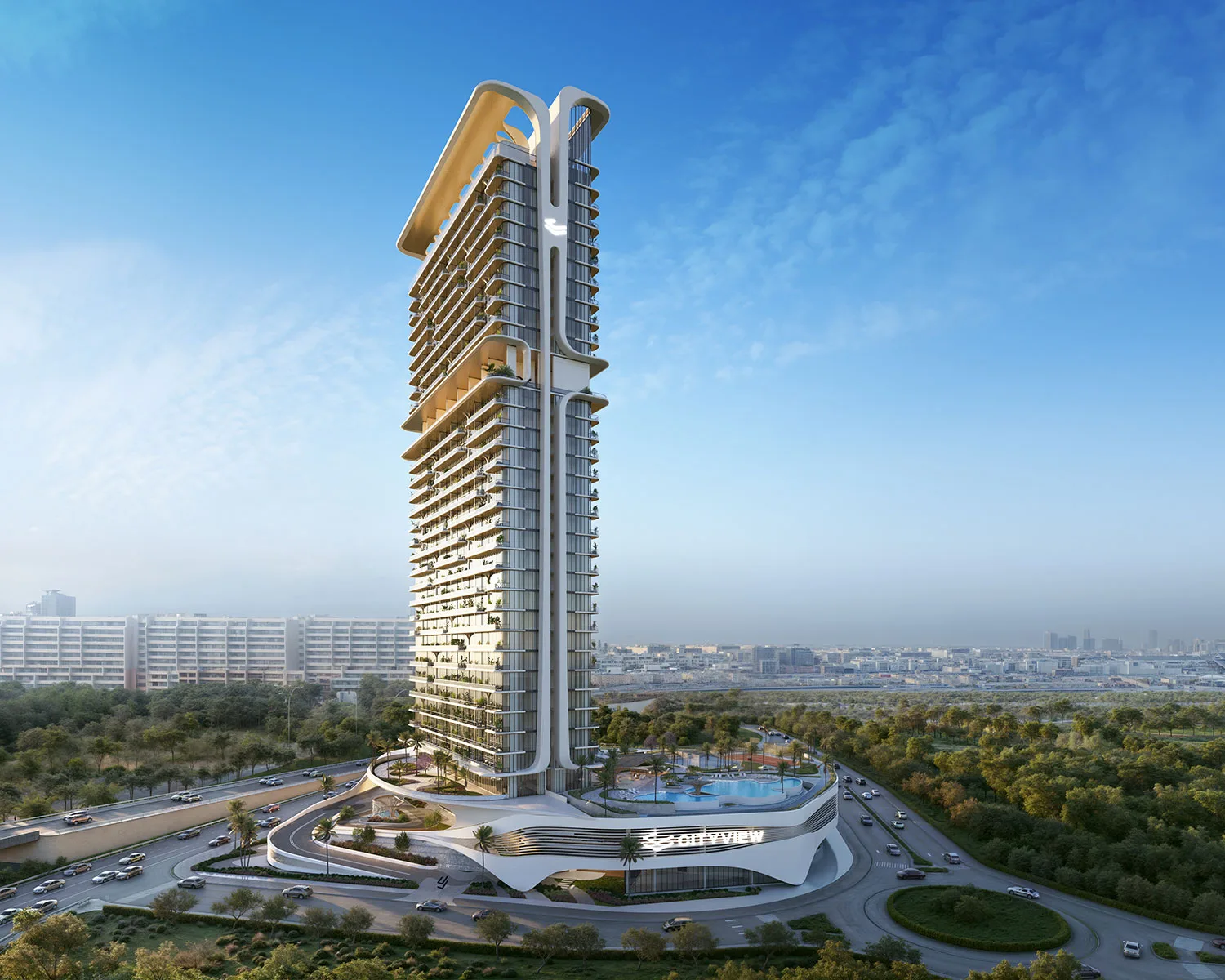 Tower and podium